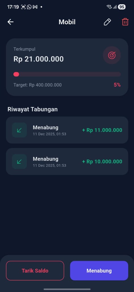 Target Tabungan